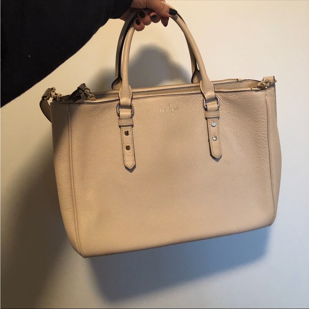 Kate space double zip tote with magnetic closure